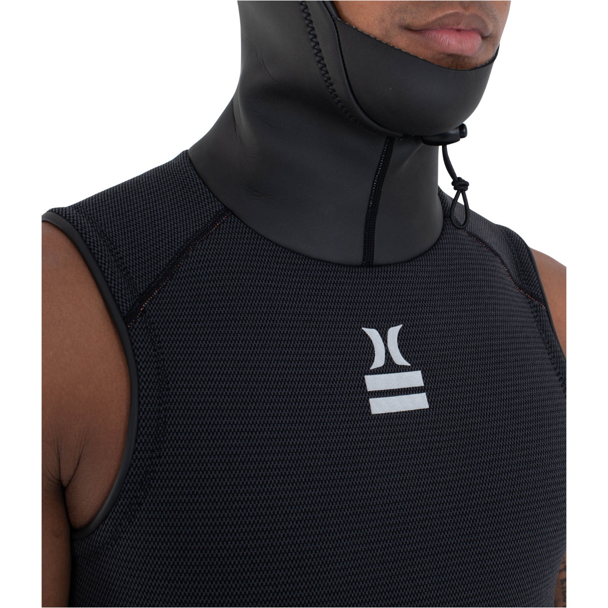 2025 Hurley Mens Plus 1.5mm Thermal Hooded Vest MSJ0011129 - Black
